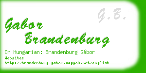 gabor brandenburg business card