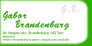 gabor brandenburg business card